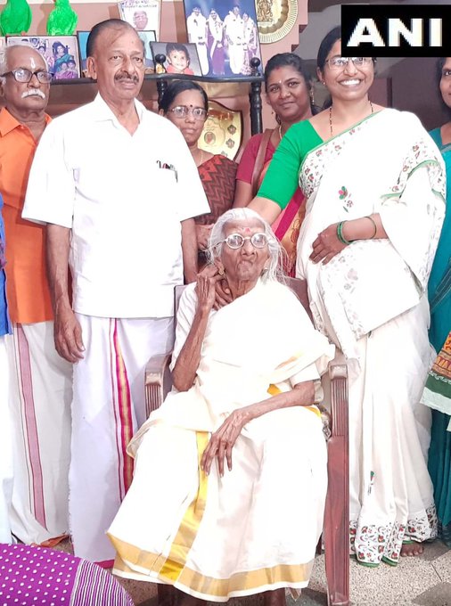 105-year-old Bageerathi Amma  has passed her exam with 74.5 percent marks.