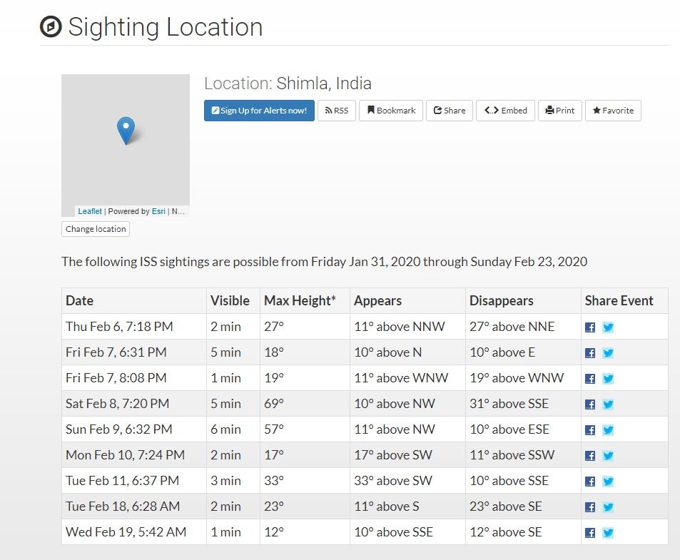 International Space Station will be seen in Shimla