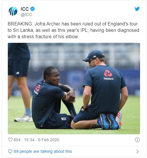 Jofra Archer, IPL, England fast bowler, ICC