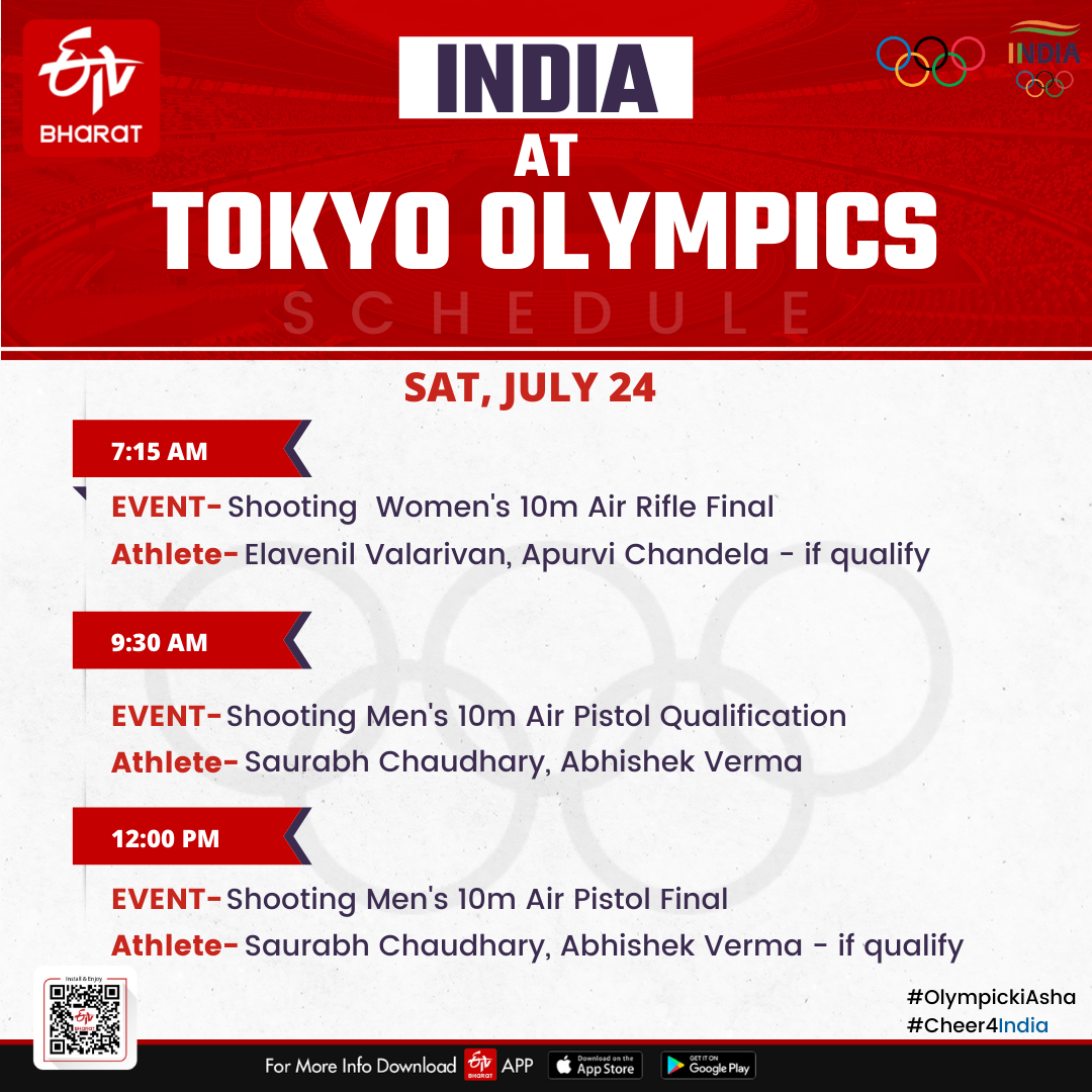 Tokyo Olympics Day 2 India schedule: Events, Times, Fixtures, Athletes