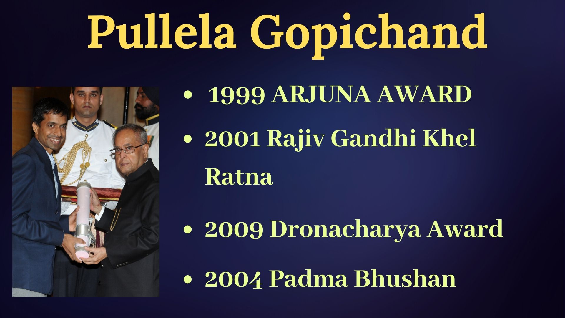 Gopichand Lifetime Achievement Awards, கோபிசந்த்