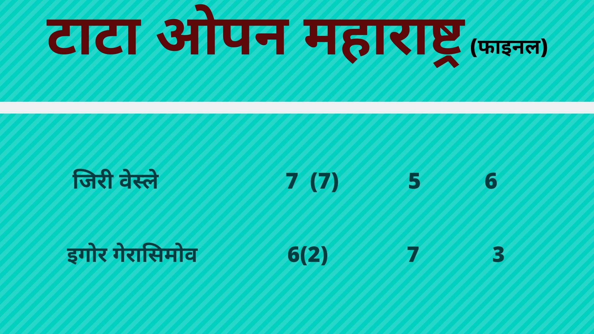 Tata open Maharashtra, Jiri Vesely