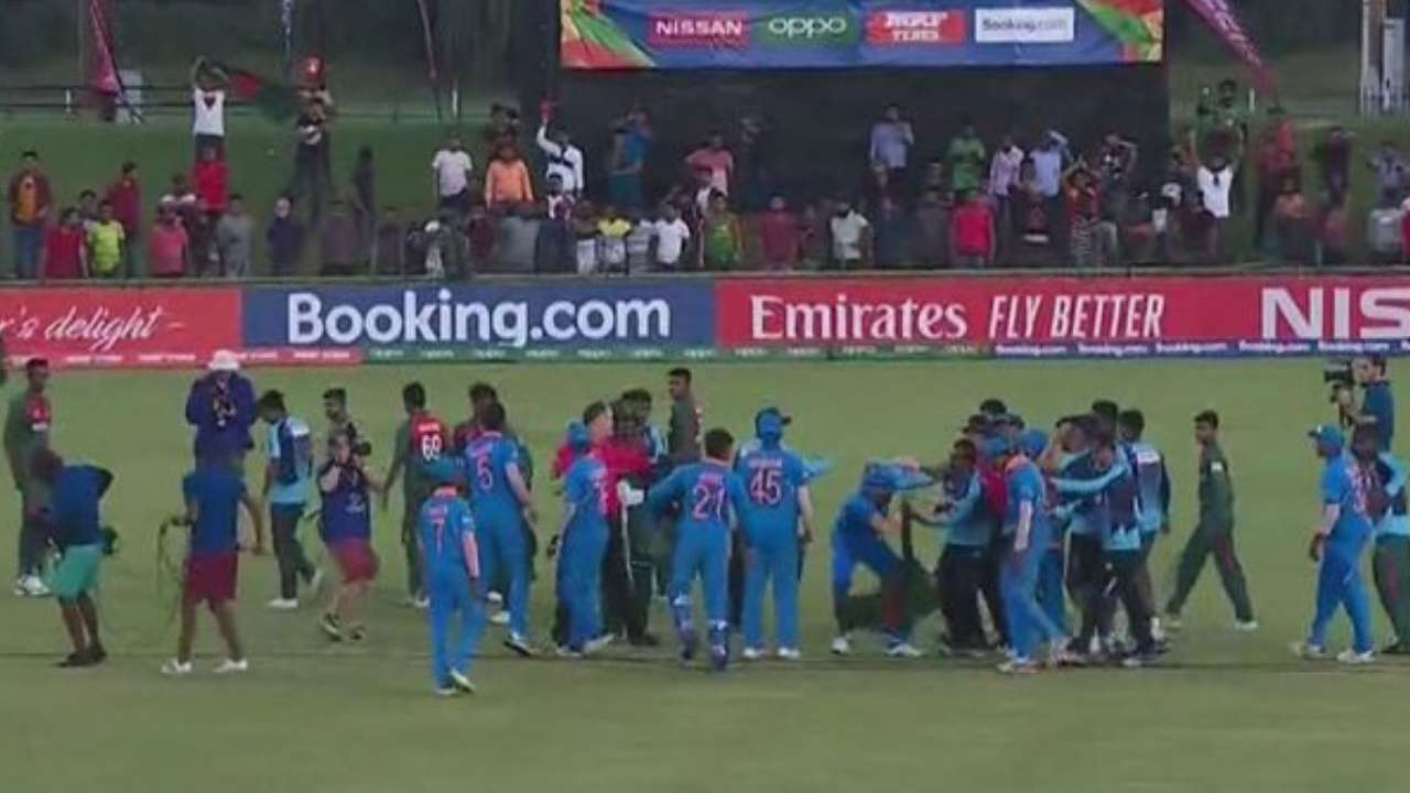 Bangladesh and Indian players got involved in a scuffle as the match got over.