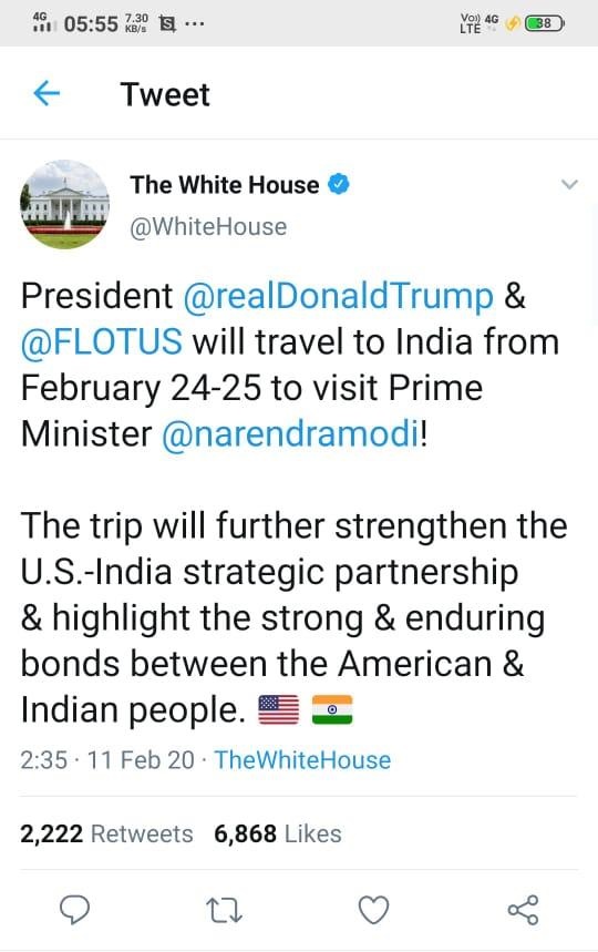 Donald Trump To Visit India On February 24-25