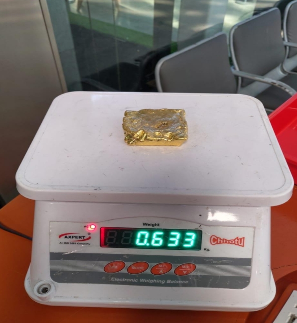 GOLD AFTER CONVERSION TO 24 KARAT BAR 633 GMS