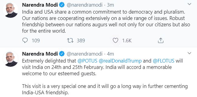 pm on trump visit