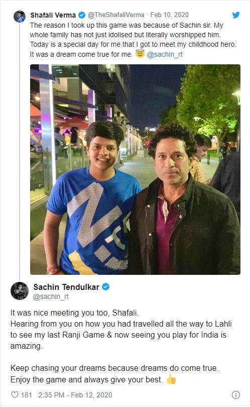 Sachin Tendulkar to Shafali Verma