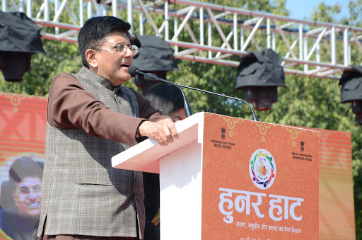 Piyush Goyal at the inauguration of the 20th Hunar Haat