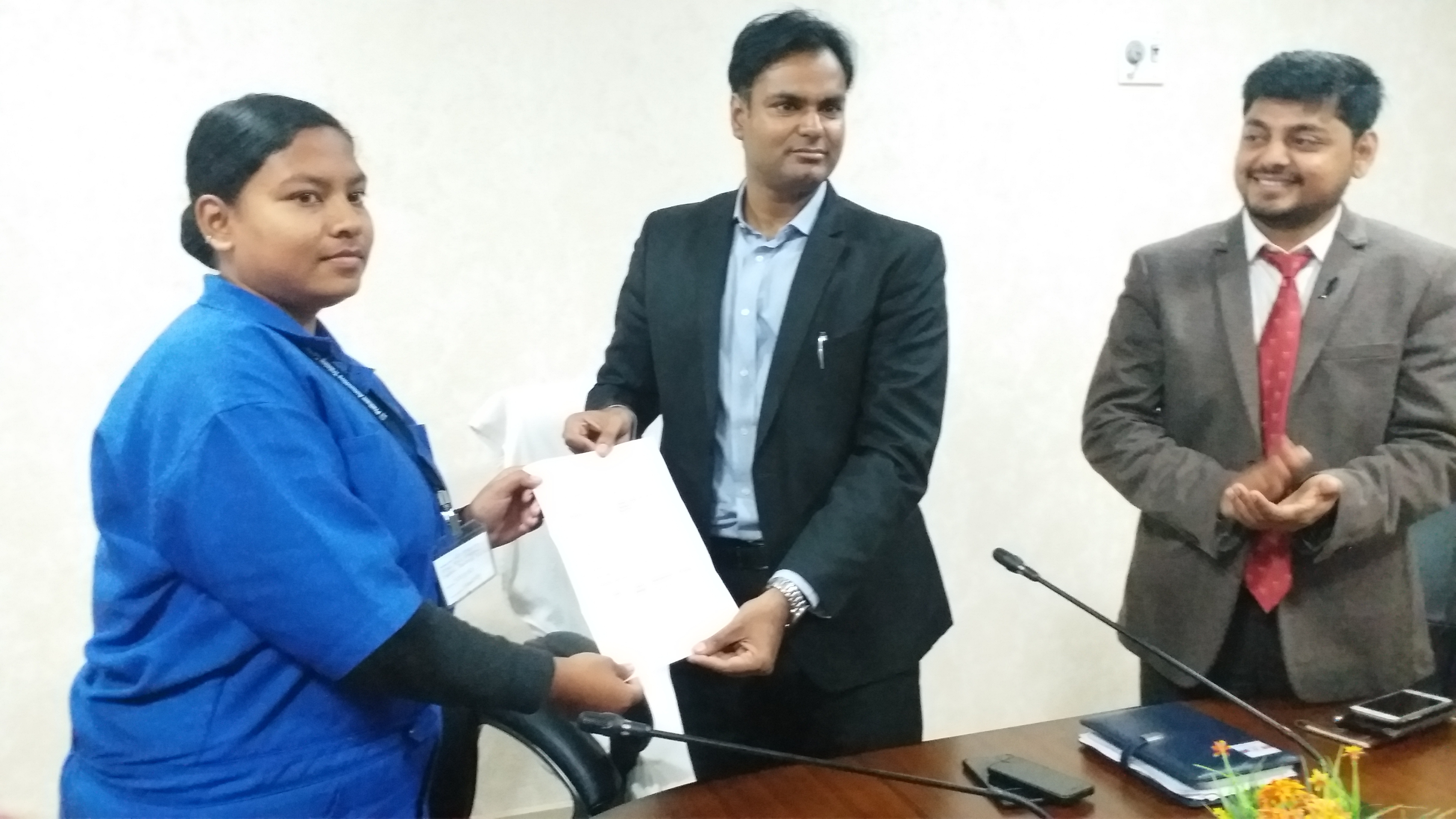 26  trained in skill development center in Chaibasa received job offer letter