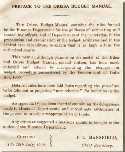 history of odisha budget