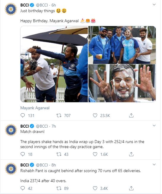 BCCI, Mayank Agarwal, NZvsIND