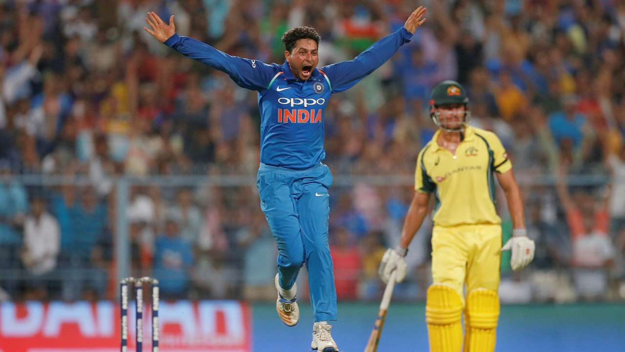 Kuldeep Yadav, hat-trick, MS Dhoni, Australia