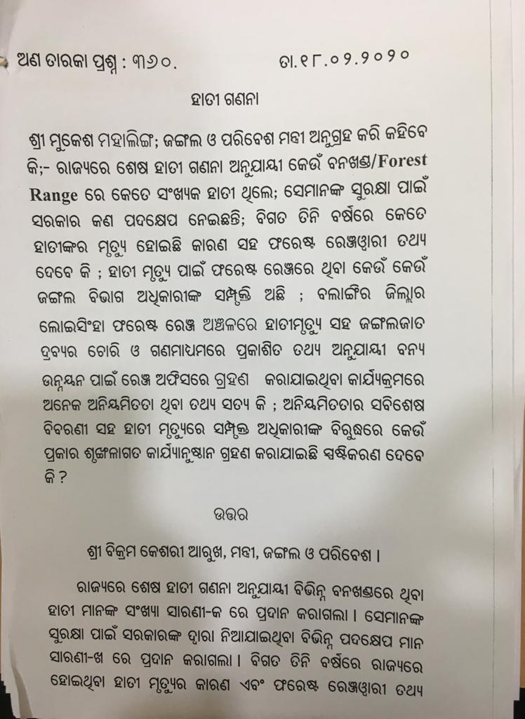 ୩ ବର୍ଷରେ ଯାଇଛି ୨୪୬ ହାତୀଙ୍କ ଜୀବନ