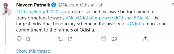 Odisha budget 2020