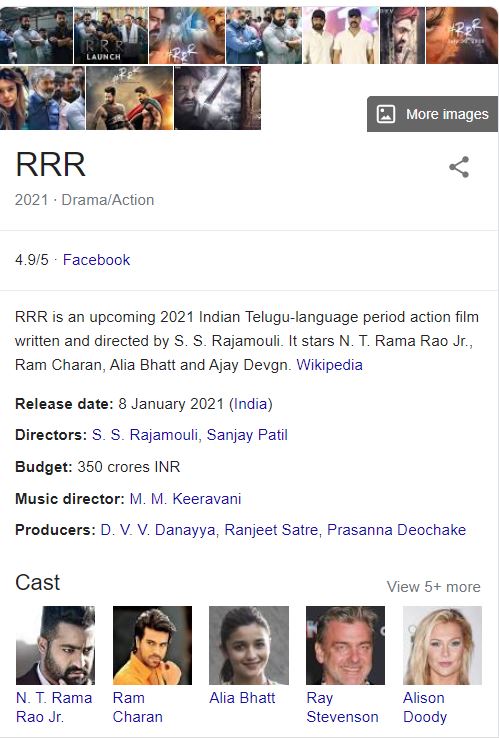 RRR DIRECTOR NAME