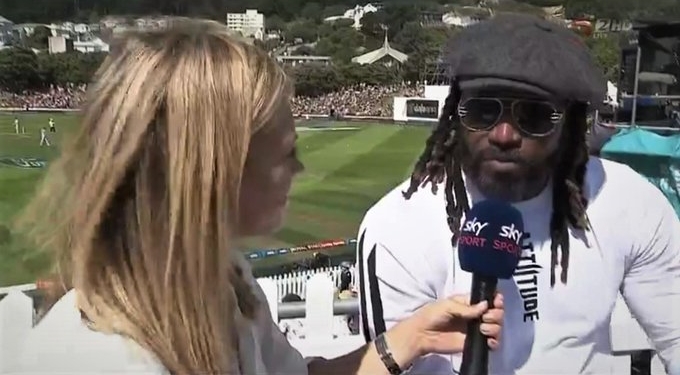Chris Gayle highlighted in Wellington Test