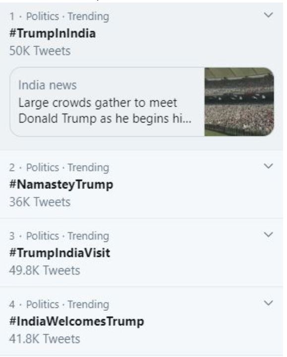 #NamasteyTrump