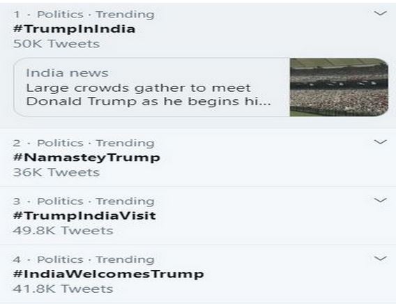 #NamasteyTrump