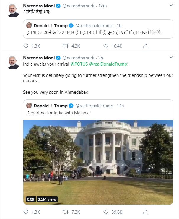 DONALD TRUMP'S INDIA VISIT PROGRAM