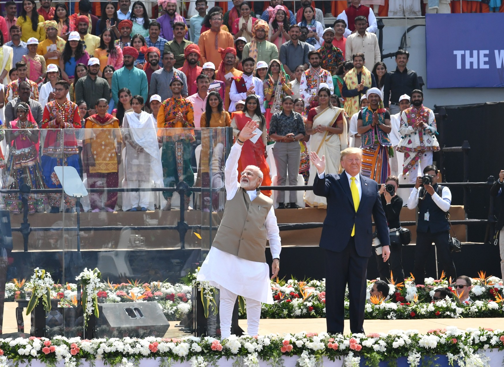 PM Modi and President Trump at Motera stadium