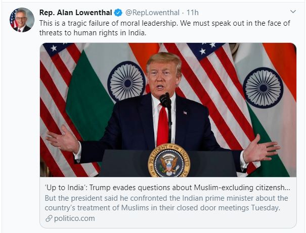 Citizenship Amendment Act  Pramila Jayapal  Indian Parliament  Donald Trump  US lawmakers express concern over Delhi violence   Suggested Mapping : international