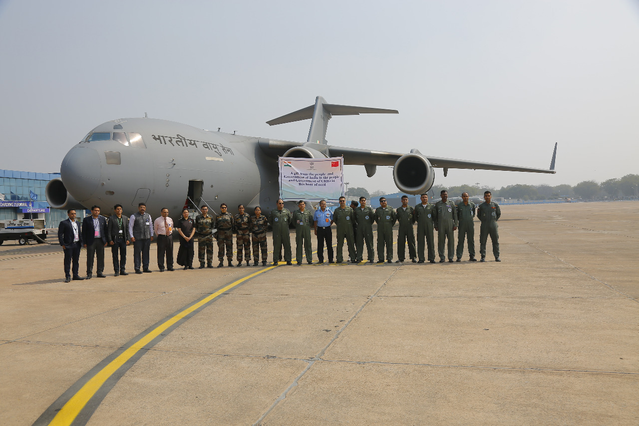 IAF flight leaves for China carrying 15 tonnes of medical supplies