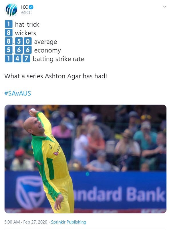 SAvAUS,  T20I series, ICC