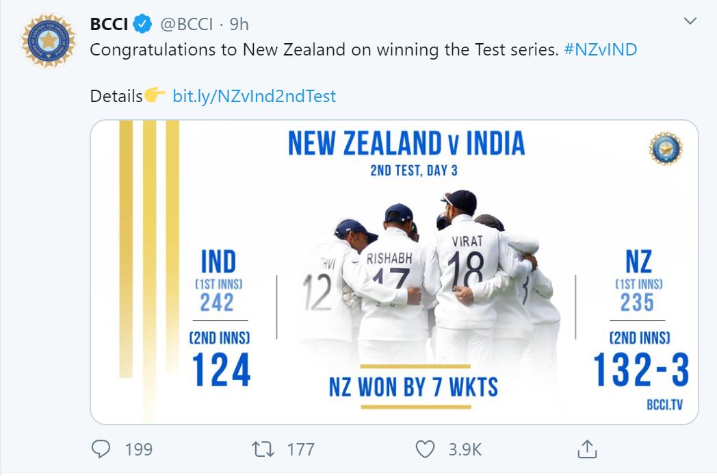 BCCi, Virat Kohli, NZvsIND