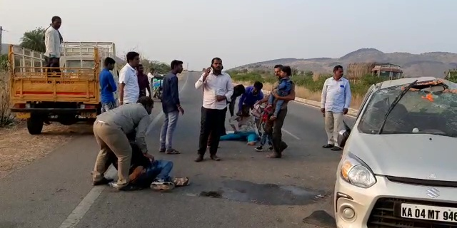 several injured by the car accident in penukonda ananthpur district