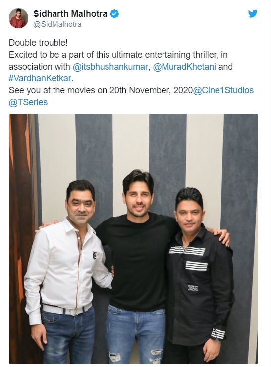 Sidharth Malhotra to essay double role in Hindi remake of Tamil film Thadam