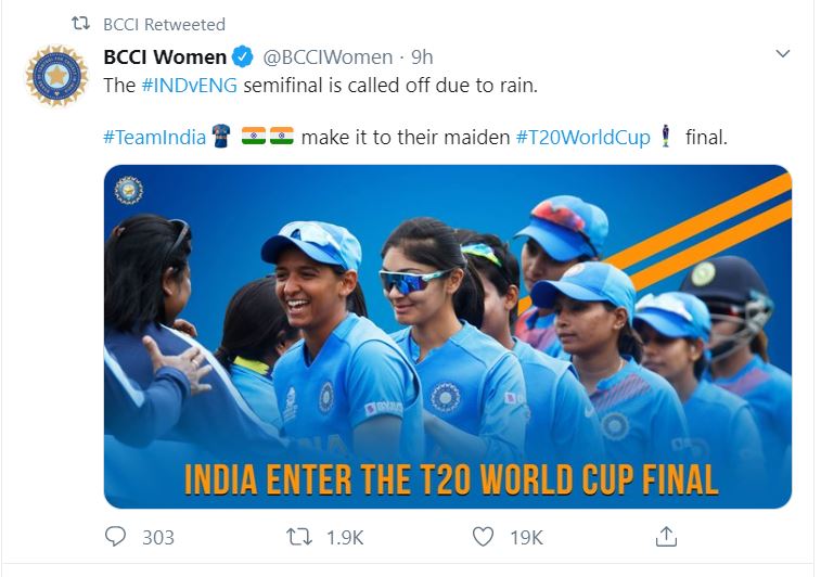 BCCI,  Harmanpreet Kaur,   Women's T20 World Cup