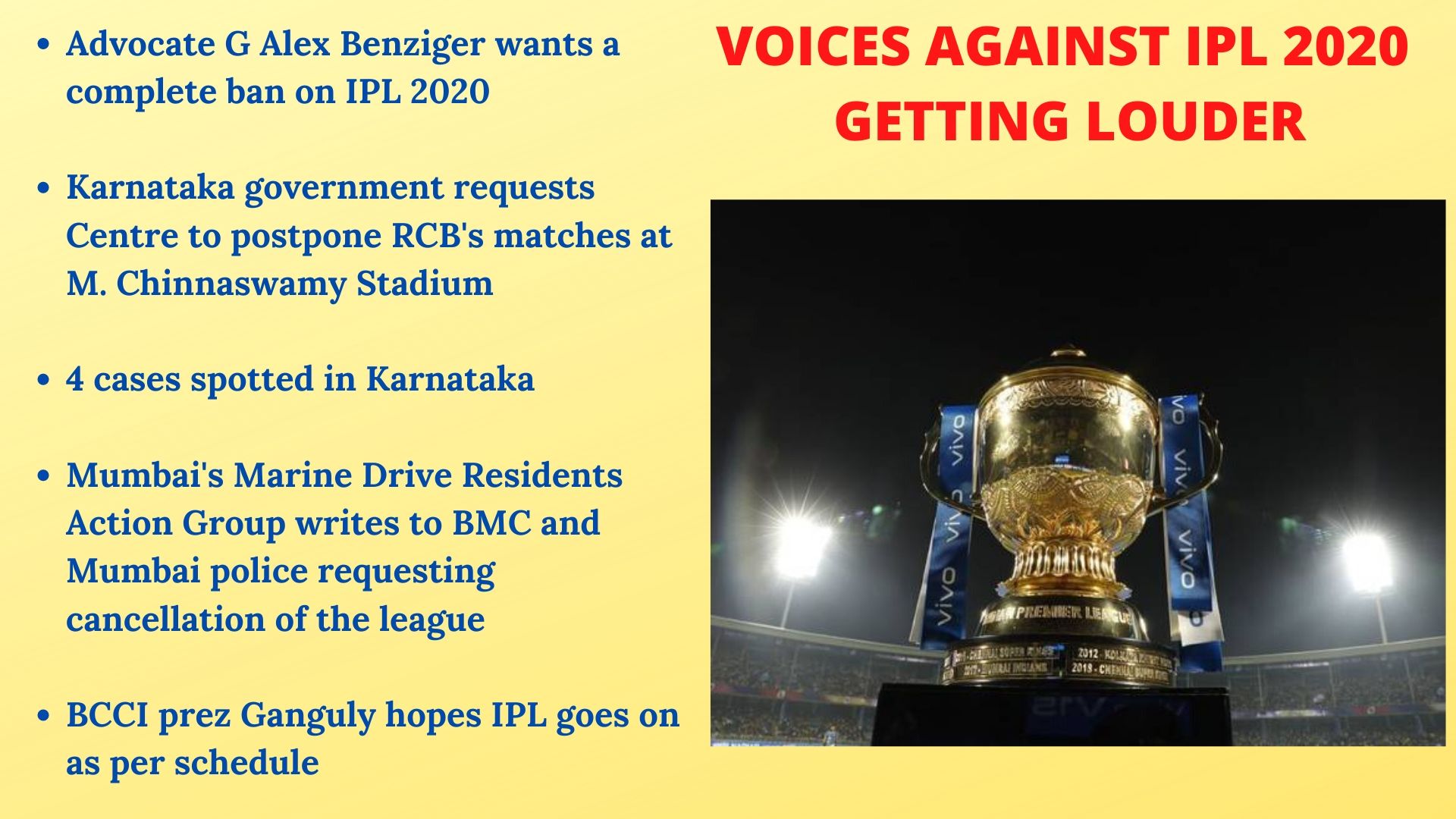 Voices against IPL 2020 getting louder.