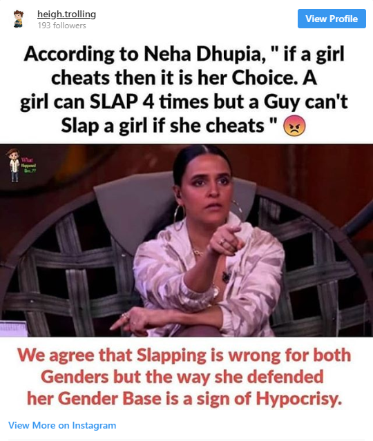 Neha gets trolled, being called 'fake feminist'