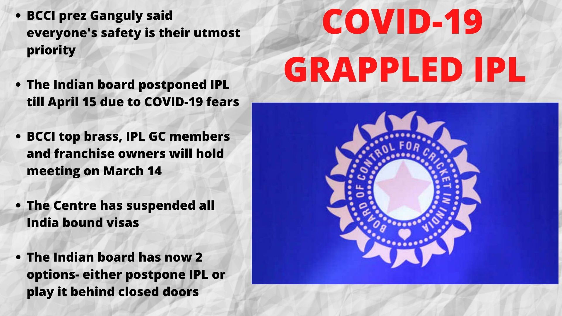 postponement of IPL