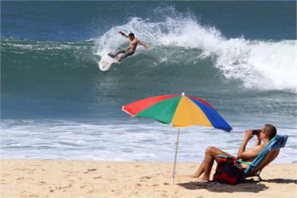 Fewer tourists seen at Kerala's famous Kovalam beach