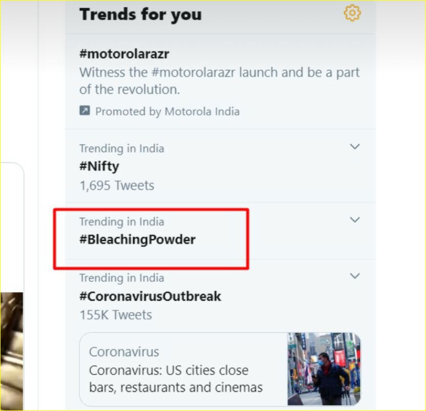 bleachigpowder hashtag trending in twitter