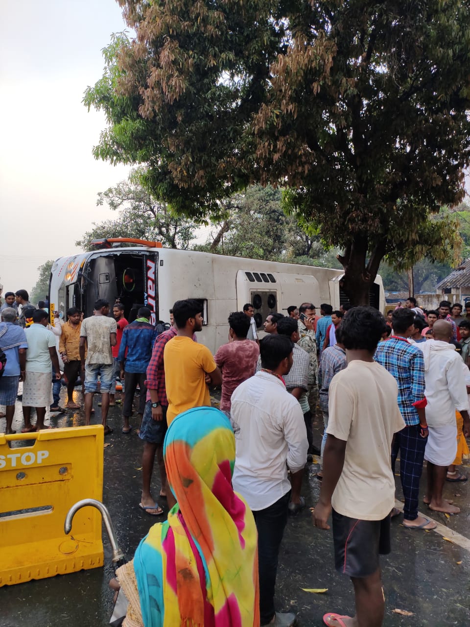 Passenger bus crashes in Bastar