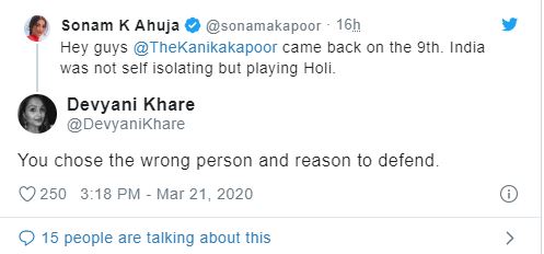 Sonam defends Kanika, gets trolled