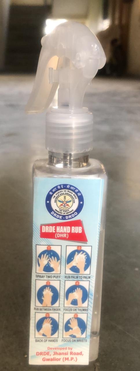 DRDO manufactures hand sanitizers