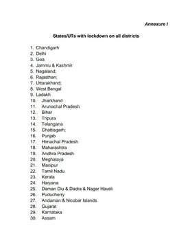 Coronavirus:30 states, UTs under complete lockdown