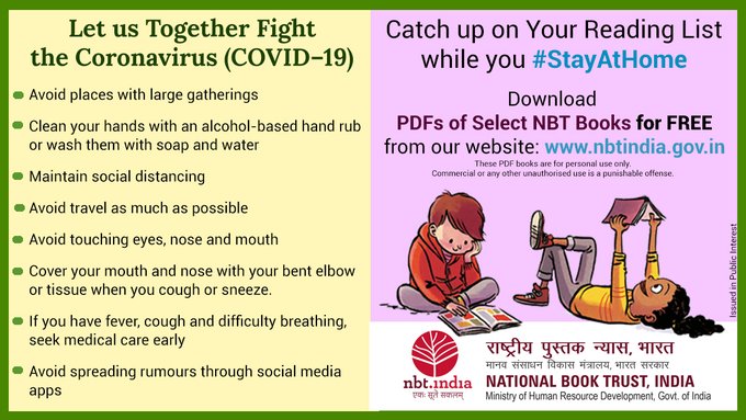 NBT offers free download of books to encourage reading during coronavirus lockdow