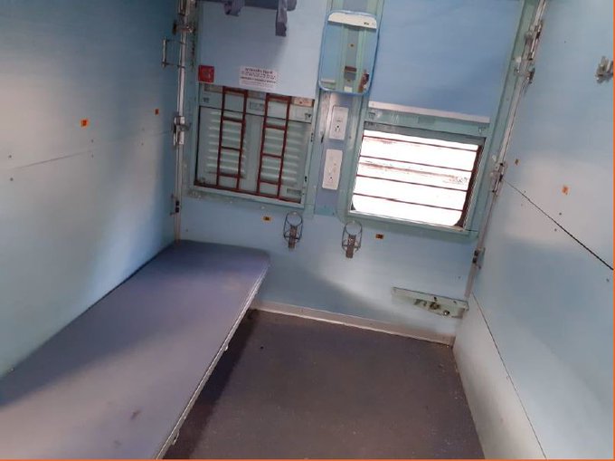 Indian railways modified coaches to convert it in Isolation ward