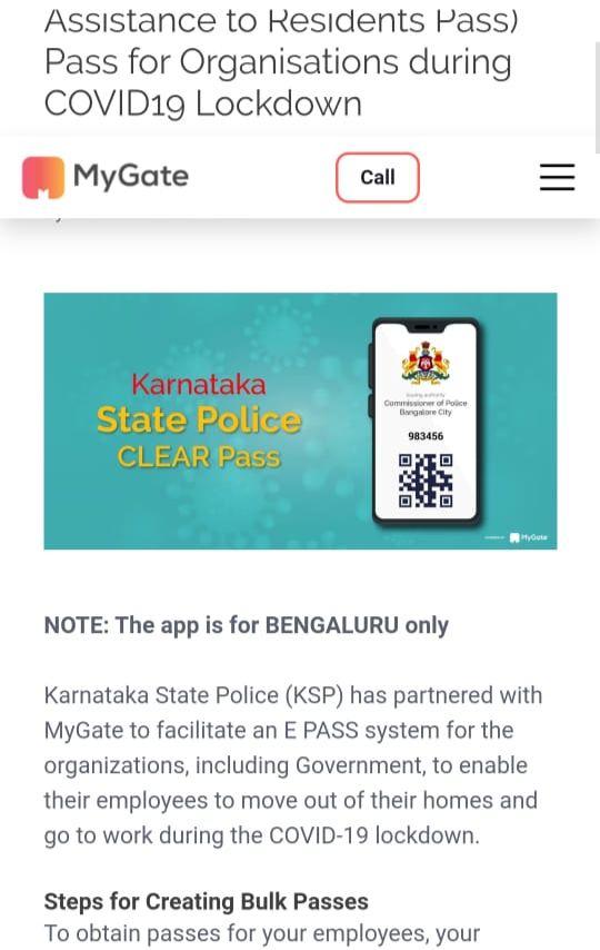 E-Pass Distribution in Bangalore