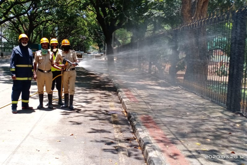 Immune chemical spray in the city by BBMP