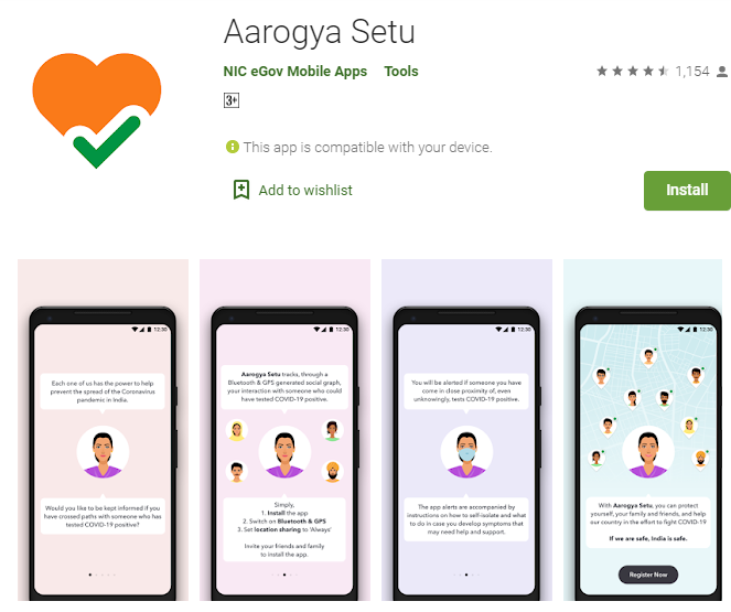 Aarogya Setu App, Courtesy , Govt. of India
