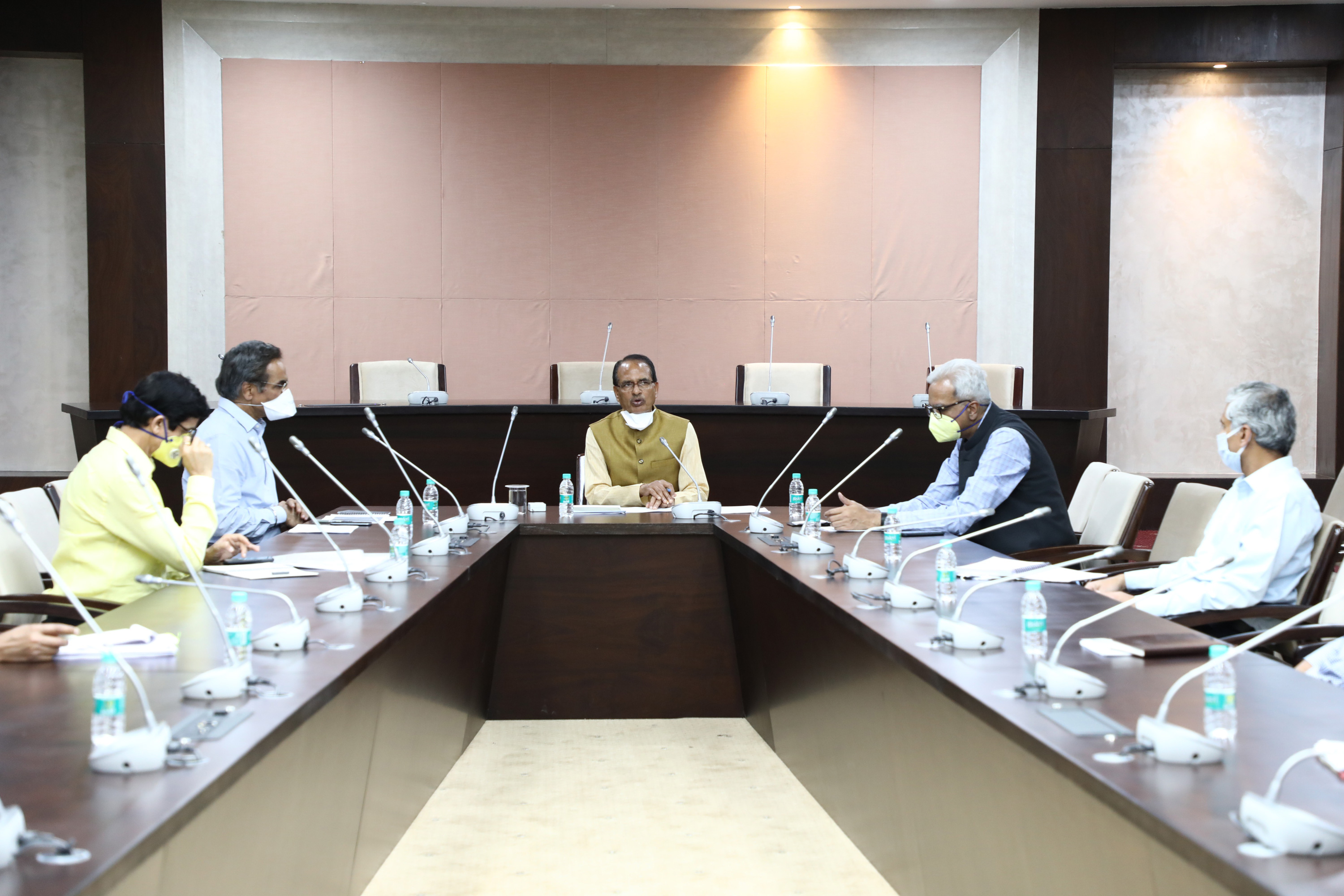 CM Shivraj Singh Chauhan holds a review meeting in the ministry