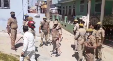 attacked on police in kannauj