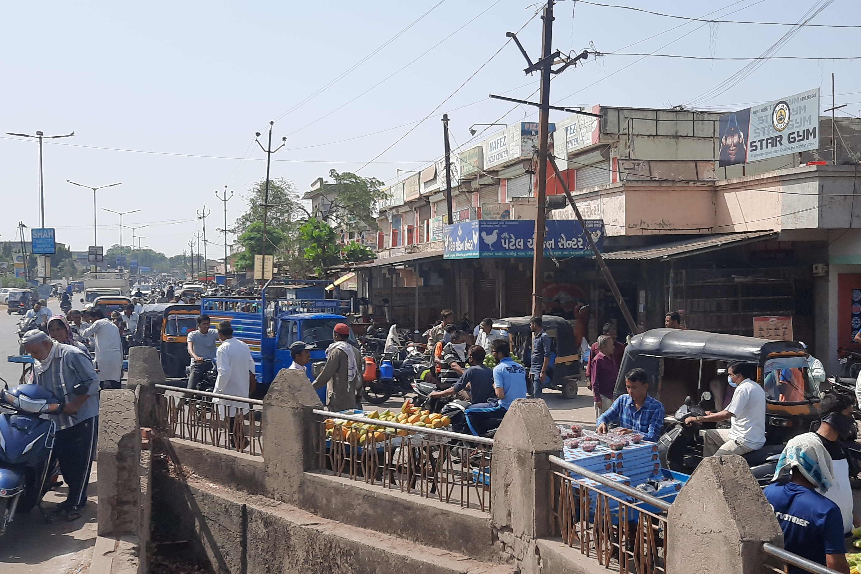 violation of section 144 near bharuch apmc market