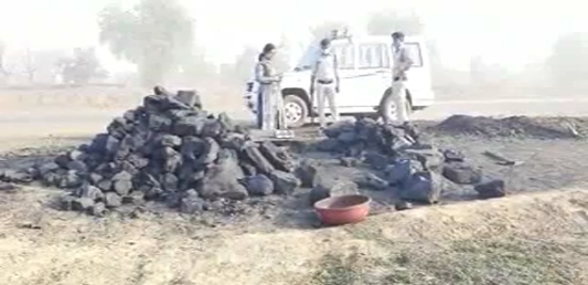 SDOP raids on illegal coal sale in bilspur