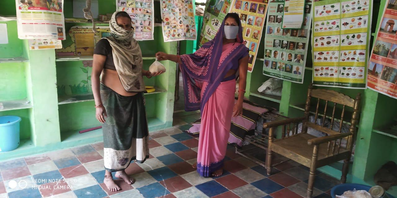 Anganwadi workers fighting against Corona